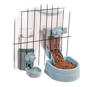 Comparer les prix de Ensemble mangeoire et Bouteille deau pour Lapins furets Chats Oiseaux - pour Petits Animaux de Compagnie - avec Couvercle