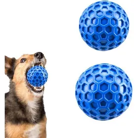 Comparer les prix de 2Pcs Balle Chien Caoutchouc Naturel Indestructible Balle Interactive pour Chien Qui couine Jouet Interactif Diamètre:5 5cm et