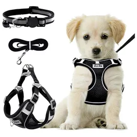 Comparer les prix de Harnais Chien avec Laisse Anti-Traction Respirant et Réfléchissant Taille Réglable Sécurité Extérieure M