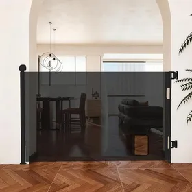 Comparer les prix de SUPFINE Barrière Escalier Chien Barrière de Sécurité Enfant Extensible avec Chatière pour Escalier Couloir Porte86×180cm