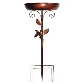 Comparer les prix de Mangeoire à oiseaux sur pied Terrasse extérieure en métal antirouille de 80 cm design rétro hauteur réglable idéale pour les patios