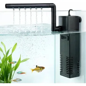 Comparer les prix de Pompe Filtre Aquarium Interne 200L/h 3WFiltre Submersible Silencieux avec Barre de PluieFiltration Multi CouchesDébit