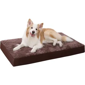 Meilleurs prix pour Lit orthopédique pour chien - JOZSI -Panier Grande Taille 90X55Cm Déhoussable Matelas Lavable Fond Antidérapant Chocolat