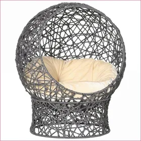 Meilleurs prix pour Lits &amp  Mobilier pour Animaux - Nid pour Chat 2 Pièces avec Kissen - 50x50x60 cm - Gris Anthracite