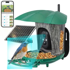 Meilleurs prix pour Mangeoire pour Oiseaux avec Caméra Solaire 1080p – Nichoir Extérieur IP66 Suivi IA de Plus de 10 000 Espèces dOiseaux