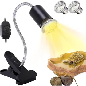 Meilleurs prix pour Lampe Chauffante Tortue Température réglable avec 2 Ampoule Halogènes UVA UVB de 50W Lampe