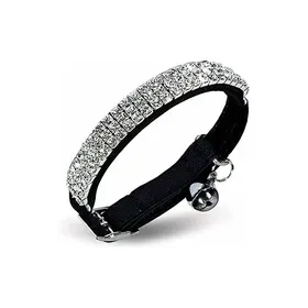 Meilleurs prix pour Collier en Velours Doux Rglable pour Chat Avec Strass et Clochettes YYV