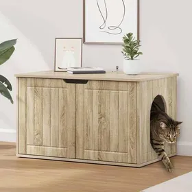 Meilleurs prix pour Marron Maison pour chats Meubles pour chats Sonoma 85x55x505 cm Bois dingénierie A2587