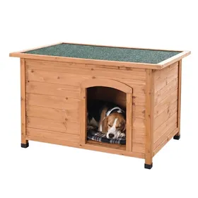 Meilleurs prix pour Relaxdays - niche chien bois HxLxP 585 x 85 x 53 cm toit ouvrant étanche villa extérieure orange/vert