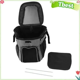 Meilleurs prix pour Tbest porte-vélo pour chien Panier de vélo pour chien imperméable respirant amovible sac à dos de animalerie panier Noir Gris