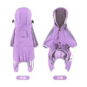 Comparer les prix de Imperméable pour chien - Phoesky - Pourpre + Gris - Taille L - Dacron Fleece - Fermeture à boucle