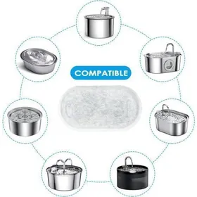 Comparer les prix de Filtre pour Fontaine à Eau - Chat - 24 Packs - Charbon Actif - Éponge Mousse - Quadruple Filtration .
