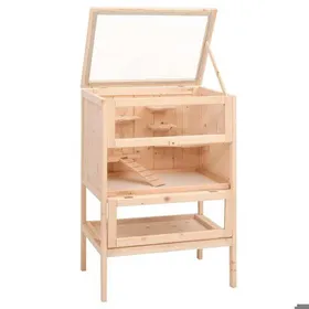 Meilleurs prix pour RemiseClapier - UU - Animaux - Cage à hamster 55 Cage pour hamster 55 x 40 x 80cm - bois massif Sapin  83317201tmv37l