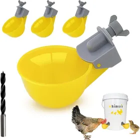 Comparer les prix de Abreuvoirs automatiques volailles lot de 6 gobelets anti-fuite capacité augmentée de 50% convient à poussins canards cailles d