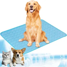 Comparer les prix de Tapis Rafraîchissant XXL 150x100cm BleuAuto-refroidissant pour Chats Chiots Maison Voyage