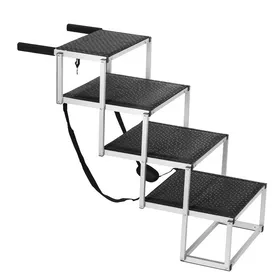 Comparer les prix de Escalier Pour Chien Pour Voiture-Duoku-Large Rampe Pliable en 4 étapes-avec Surface Antidérapante-Fabriqué en Aluminium Léger