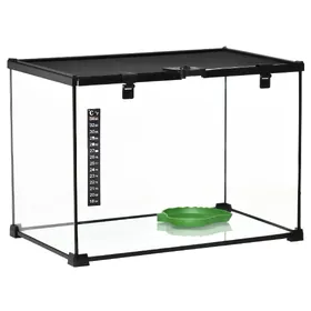 Comparer les prix de Plaque épaissieterrarium pour reptiles 50 x 30 x 35 cm terrarium en verre boîte dalimentation pour lélevage de reptiles struct
