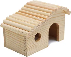 Comparer les prix de Maison en bois de hamster maison d’arche de hamster en bois naturel jouet de cabane de cachette de hamster