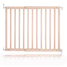 Meilleurs prix pour Safetots Barrière pour Haut dEscaliers en Bois Barrière de Sécurité à Fixation par Vis 635cm – 1055cm Couleur Bois Naturel