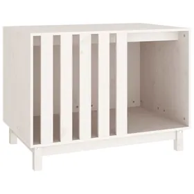 Meilleurs prix pour Meilleures Abris - Cage - Niche pour chien Blanc 90x60x67 cm Bois de pin massif SSD3381891