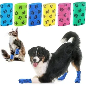 Comparer les prix de Chaussures s pour Chien Bottes de Protection Chien Bande Autoadhsif 6 Rouleaux Bandage Vétérinaire 7 PROTECTION DES PATTES -GUETRES