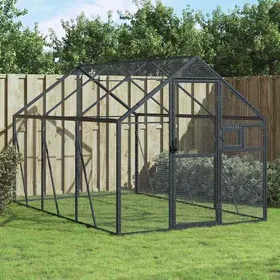 Comparer les prix de Anthracite Cages & perchoirs à oiseaux -  Volière anthracite 179x3x185 m aluminium C30701
