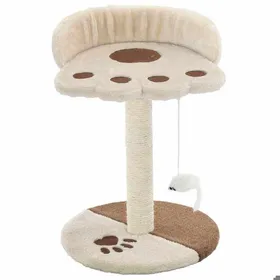 Comparer les prix de Arbre à chat avec griffoir en sisal 40 cm - vidaXL - cadre en panneau de particules + peluche douce + corde en sisal suv89o294