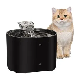 Comparer les prix de Fontaine à eau chat 22L avec capteur filtre les poils et impuretés distributeur automatique pour chats Noir FONTAINE A EAU