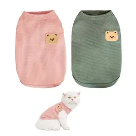 Comparer les prix de 2 Pièces Pull pour Chat Gaufrevetement Chat Pull pour Petit Chien Pull Animaux Chat Pull-overs pour ChiensPull Chat Chaud