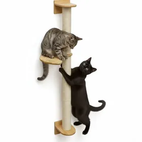 Meilleurs prix pour 102 cm Arbre à Chat Mural avec 1 Plateau - Poteau à Griffer - Griffoir en Sisal