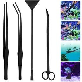 Comparer les prix de Kit Outils Aquarium 4 PCS – Ciseaux Pinces Aquascaping Plantes Aquatiques