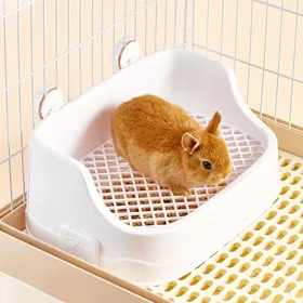 Comparer les prix de Litière Coin - 1 Unité - Plastique Résistant - Détachable Et Grille - Pour Lapin Rongeur - Blanc ACCESSOIRES FABRICATION MAISON