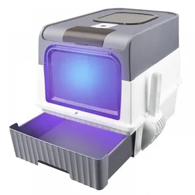 Comparer les prix de KEDIA Bac à Litiere Chat AutonettoyanteLitière Automatique Autonettoyant pour Chats avec des Rayons ultraviolets(48x35x36) gris