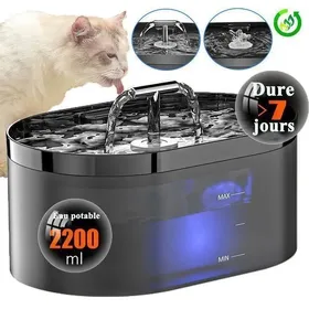 Meilleurs prix pour Fontaine à eau chat automatique 22 L ultra silencieuse triple filtration 2 modes d’écoulement chats et petits chiens