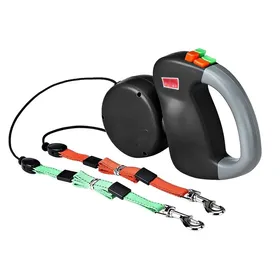 Meilleurs prix pour 1 laisse rétractable chien double laisse sans enchevêtrement pour 2 chiens 3 m noir .