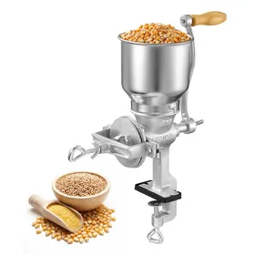 Comparer les prix de Moulin à Grains Manuel avec Trémie Haute-VEVOR-Moulin à Céréales à Manivelle-Broyeur à Maïs de Table en Fonte