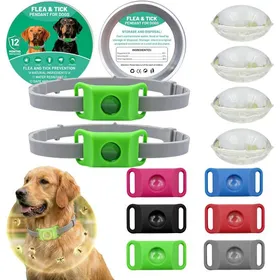 Meilleurs prix pour Collier Anti Parasitaire Chien - Pendentif Répulsif Naturel Huiles Essentielles - Médaillon Réglable Contre Puces et Tiques p