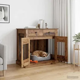 Meilleurs prix pour vidaXL Meuble de cage pour chien Bois ancien 90 x 475 x 80 cm 8014777
