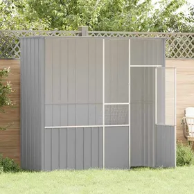 Meilleurs prix pour Cage à oiseaux - vidaXL - 215x78x200 cm - Acier galvanisé - Gris - Clôture soudée - Vaste espace dactivité
