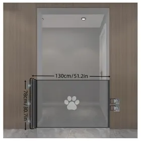 Meilleurs prix pour Barrière extensible automatique pour animaux-Porte filet sécurisé pour chien,chat,escalier et intérieur 130*78CM