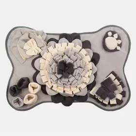 Comparer les prix de Tapis de fouille pour animaux - Phoesky - 64x43 cm - Gris - Lavable - Nourriture cachée - Puzzle interactif
