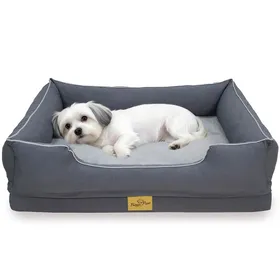 Meilleurs prix pour Panier pour Chien - UNHO - Modèle Moyen - 77x63cm - Lit pour Chien Déhoussable et Lavable - Gris