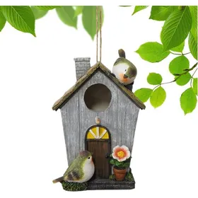 Comparer les prix de Nichoir à oiseaux - Abri coupe - vent en résine synthétique avec bouchon
