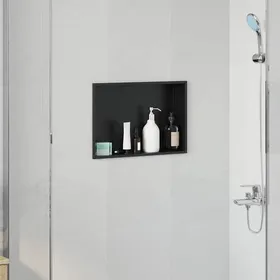 Meilleurs prix pour (ON SALE)Niche de Douche - Niche Salle de Bain Noir 45x30x9.5 cm Acier inoxydable EU793216