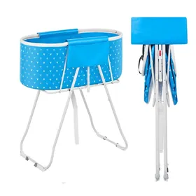 Meilleurs prix pour Baignoire Portable pour Chien-Duoku-Surélevée Pliable-Peu Encombrante avec Drainage Rapide pour Animaux de Petite-Bleu Clair