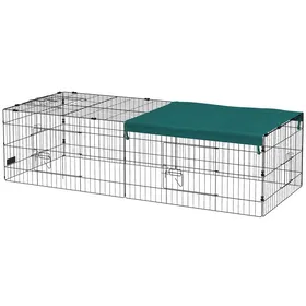 Meilleurs prix pour LIA Parc enclos modulable acier + bâche vert 185x75x50cm
