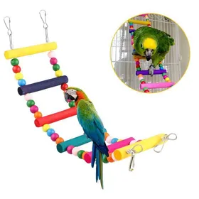 Meilleurs prix pour Accessoires pour cages oiseaux perchoir color plateforme chelle et hamac pour petits oiseaux et perroquets Label YYV