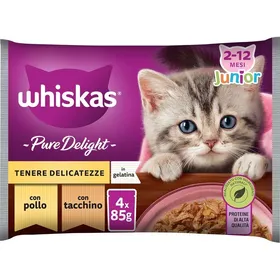 Comparer les prix de Nourriture pour chats - WHISKAS - Pure Delight - Lot de 13 sachets de 85 g - 25% de viandes - Équilibrée et savoureuse