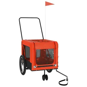 Meilleurs prix pour SWEET®Chariot pour Chat /ChienPoussette /Remorque de vélo pour animaux de compagnie orange et noir EU26_634856