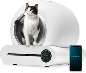 Comparer les prix de Litiere chat autonettoyante pour Chats Contrôle APP/Alerte Intelligente/Moniteur de Santé/Désodorisant Ionique 65L + 9L